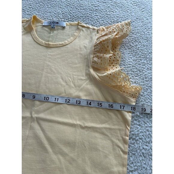 Joe’s Jeans Eyelet Flutter Sleeve Top Apricot Sherbert NEW NWOT Size XS $148 - Picture 4 of 5